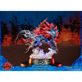 first 4 figure okami oki wolf painted statue