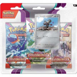 Pokémon - Coffret - Tripack 3 Boosters - EV02 Ecarlate et Violet - Evolutions à Paldea