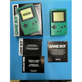 console nintendo game boy pocket vert boite + notice