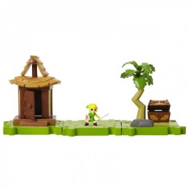 WORLD OF NINTENDO Playset Micro Figure Legend of Zelda The Wind Waker Link ILE DE L AURORE