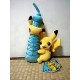 OFFICIEL POKEMON CENTER PELUCHE PLUSH PIKACHU Rayquaza poncho BLACK